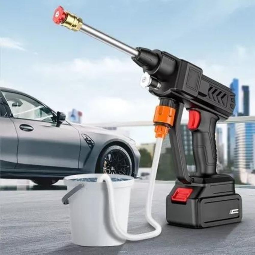 ¡Hidrolavadora Portátil con 2 Baterías – Potencia, Libertad y Limpieza Donde Quieras!